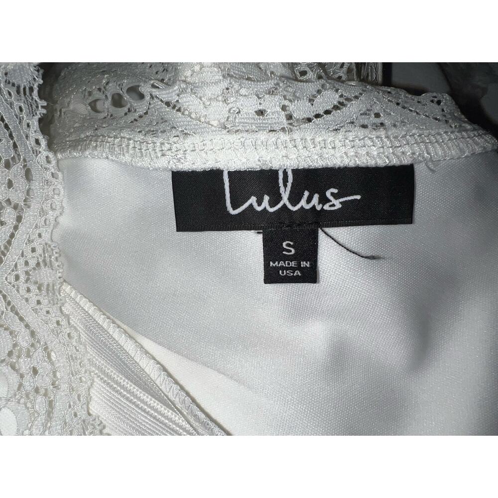 Lulus women’s New white halter reach out my hand skater dress - Picture 13 of 15